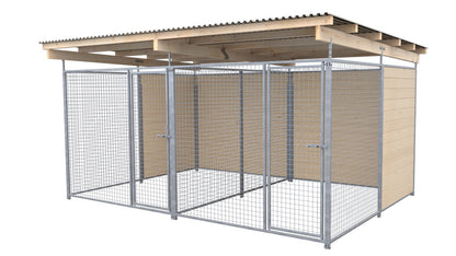 SAUERLAND Hundezwinger Doppelzwinger 3 x 4 m mit Dach