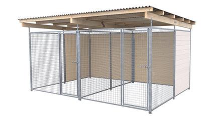 SAUERLAND Hundezwinger Doppelzwinger 3 x 4 m mit Dach