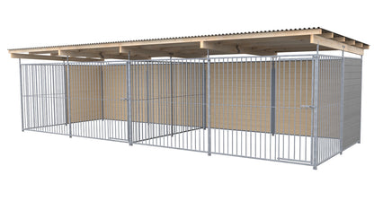 SAUERLAND Hundezwinger Doppelzwinger 3 x 6 m mit Dach