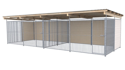 SAUERLAND Hundezwinger Doppelzwinger 3 x 8 m mit Dach