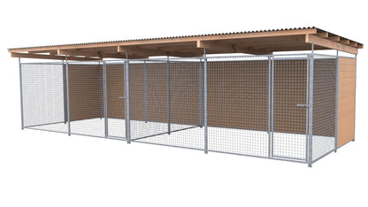 SAUERLAND Hundezwinger Doppelzwinger 3 x 8 m mit Dach
