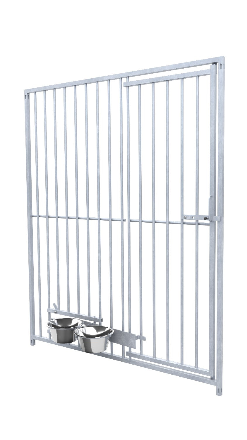 Preisstar Hundezwinger Rohrstab-Elemente mit Tür und Futterset 8 cm Rohrabstand