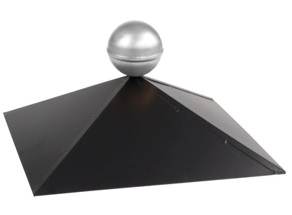 Pavillonhaube mit Deko-Kugel, schwarz