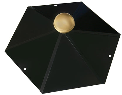 Pavillonhaube mit Deko-Kugel, schwarz