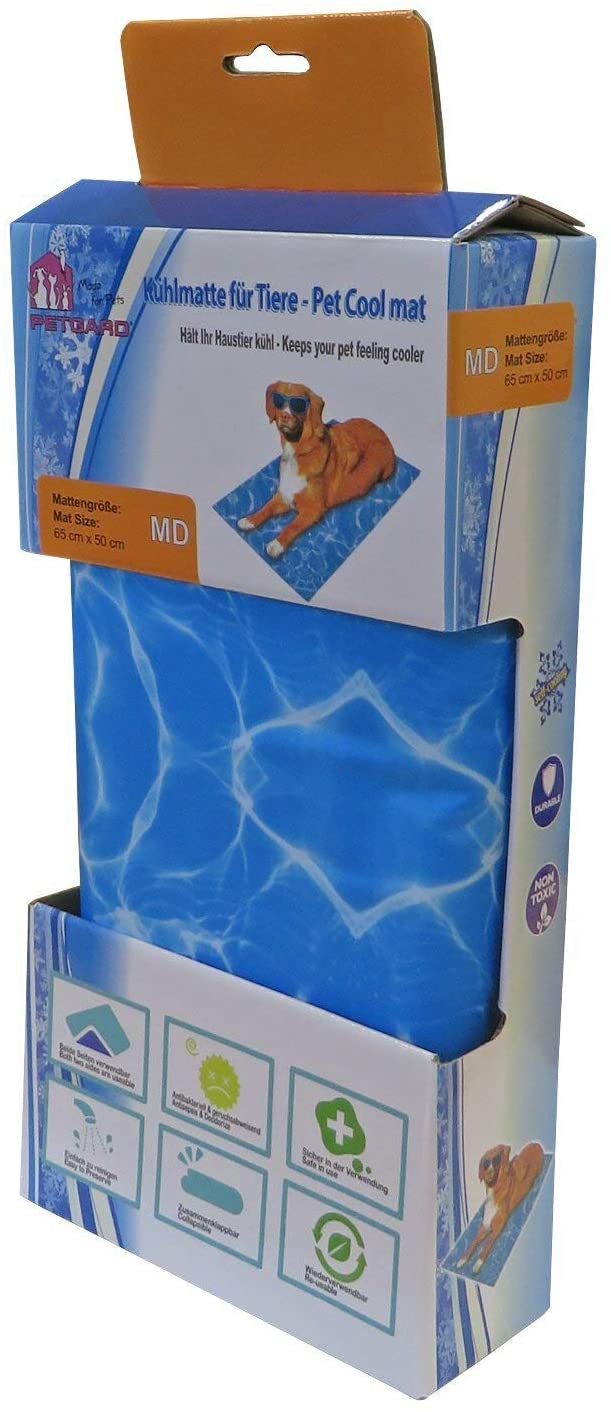 Kühlmatte für Hunde, blau Wellendesign