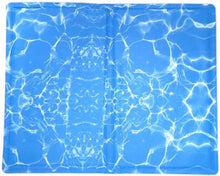 Kühlmatte für Hunde, blau Wellendesign