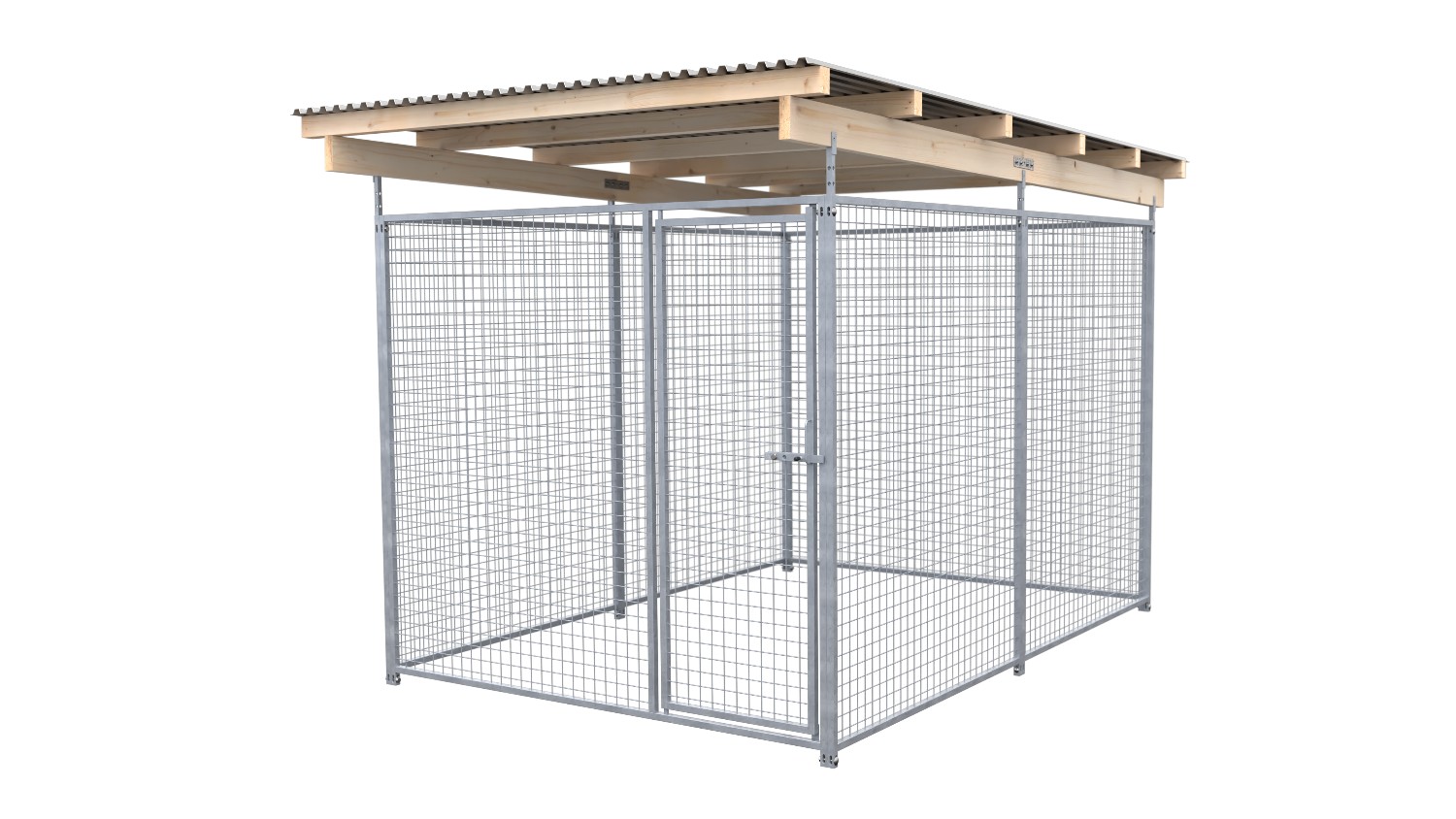SAUERLAND Hundezwinger 3 x 2 m (Tiefbau) | rundum offen | Metall | Gitter