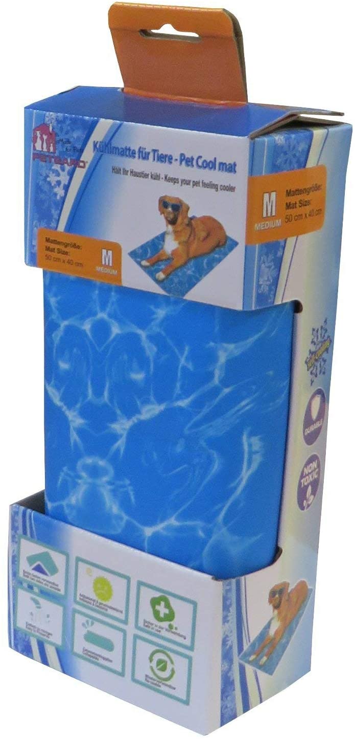 Kühlmatte für Hunde 50 x 40 cm, blau Wellendesign