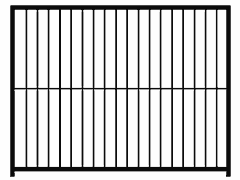 Hundezwinger Rohrstabelement Preisstar, 1,84 x 1,0 m | Rohrabstand 8 cm
