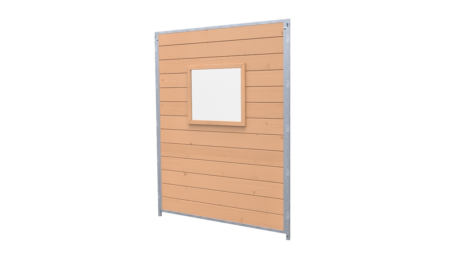 Hundezwinger Holzelement Sonderserie mit Fenster 1,84 x 1,5 m | braun imprägniert