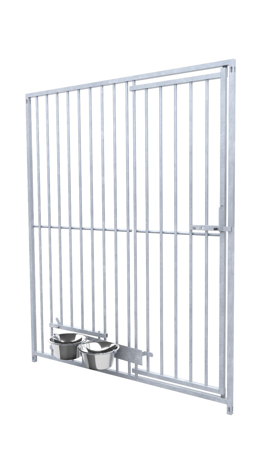 Hundezwinger Rohrstabelement Preisstar mit Tür und Futterset, 1,84 x 1,5 m | Rohrabstand 8 cm