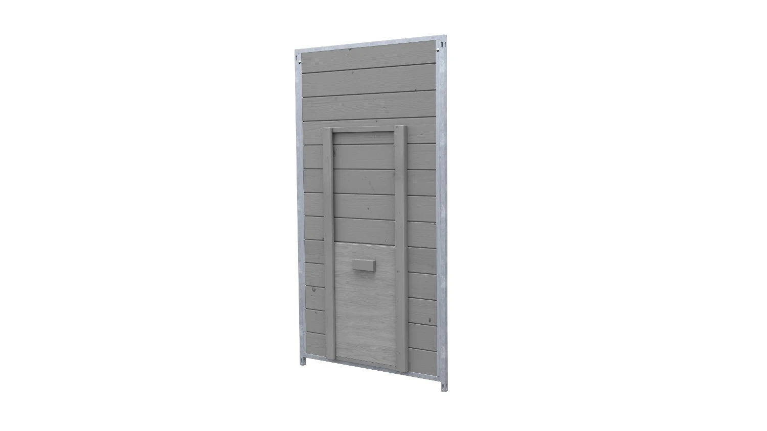 Hundezwinger Holzelement Sonderserie mit Schlupf und Schieber 1,84 x 1,0 m | Platingrau
