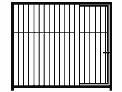 Rohrstabelement mit Tür, Zeichnung Home-Rohrstabelement 1,8 x 1 m mit Tür, 8 cm