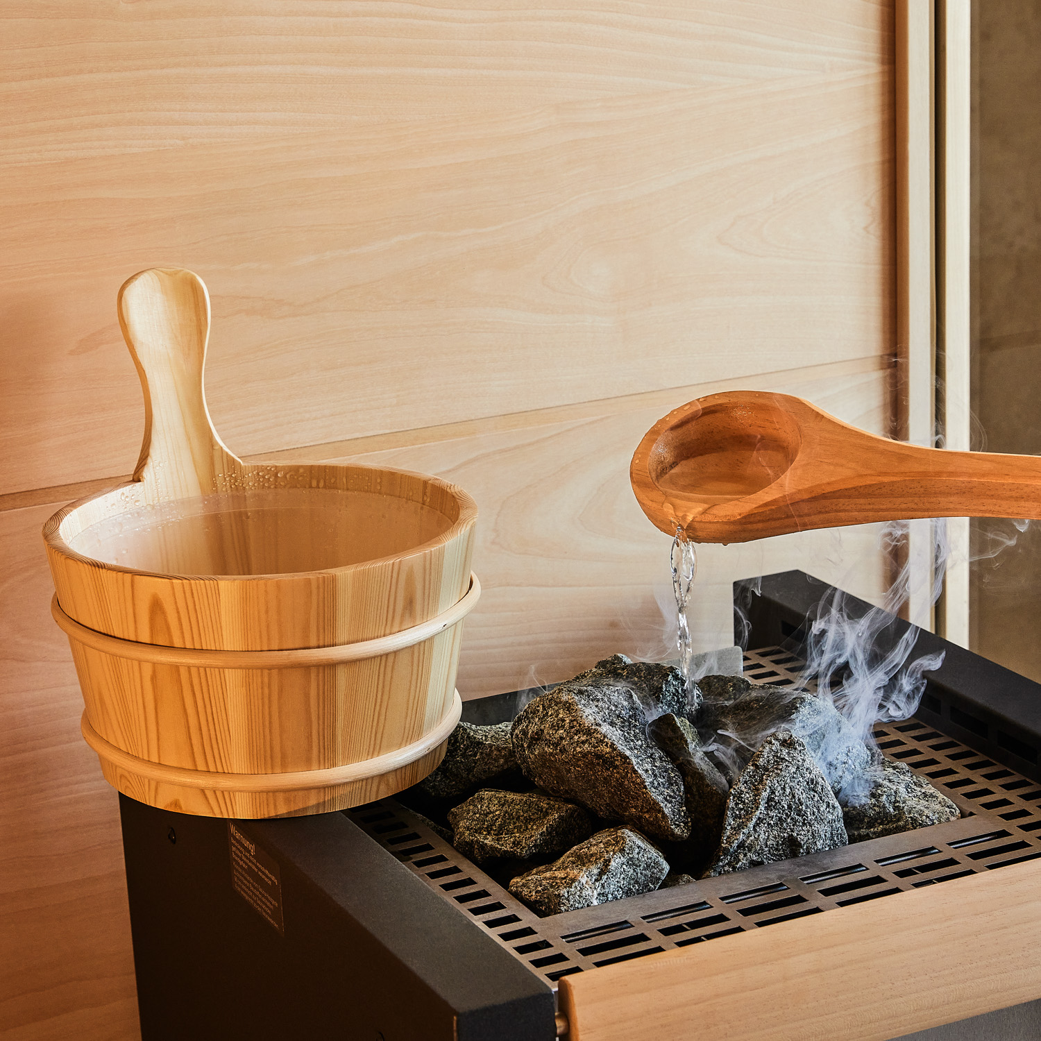 Sauna-Zubehörset 5-teilig, Bundle mit Kopfstütze Marie