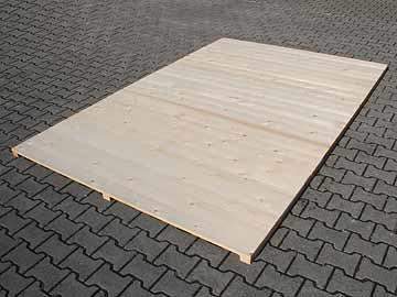 Holzboden, unbehandelt - 2,0 x 2,0 m für halb-überdachten Zwinger