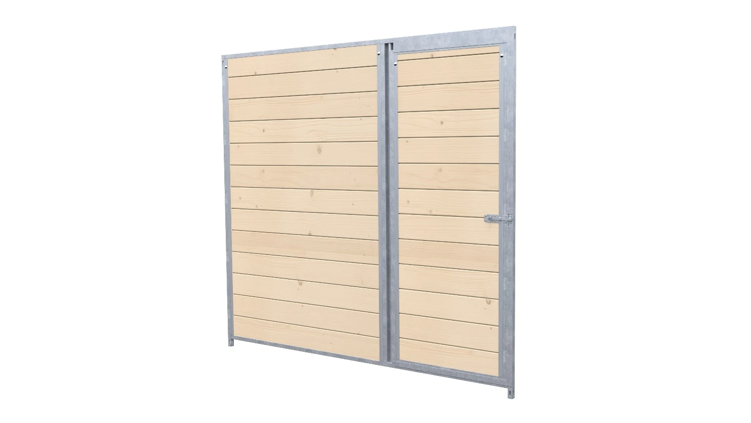 Hundezwinger Holzelement Sonderserie mit Tür 1,84 x 2,0 m | weiß lasiert