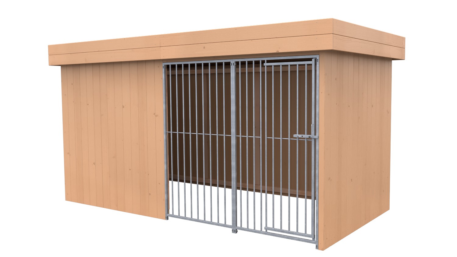 SAUERLAND Villa Hundezwinger 2x4m Flachdach braun imprägniert