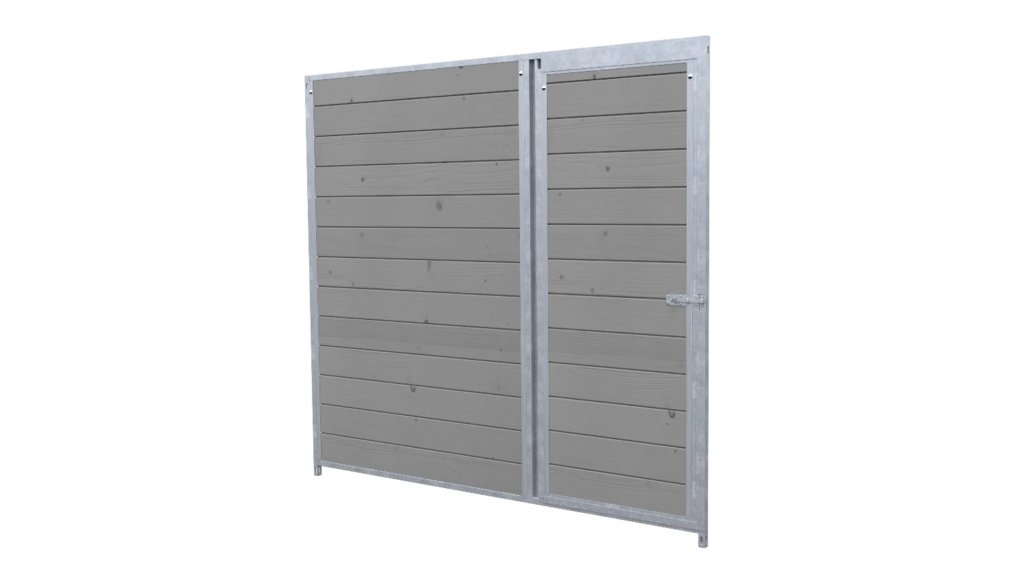 Hundezwinger Holzelement Sonderserie mit Tür 1,84 x 2,0 m | Platingrau