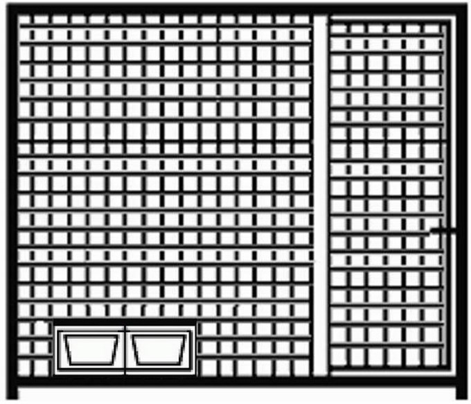 Hundezwinger Gitter-Elemente Home mit Tür und Futterset, 1,8 x 1,5 m