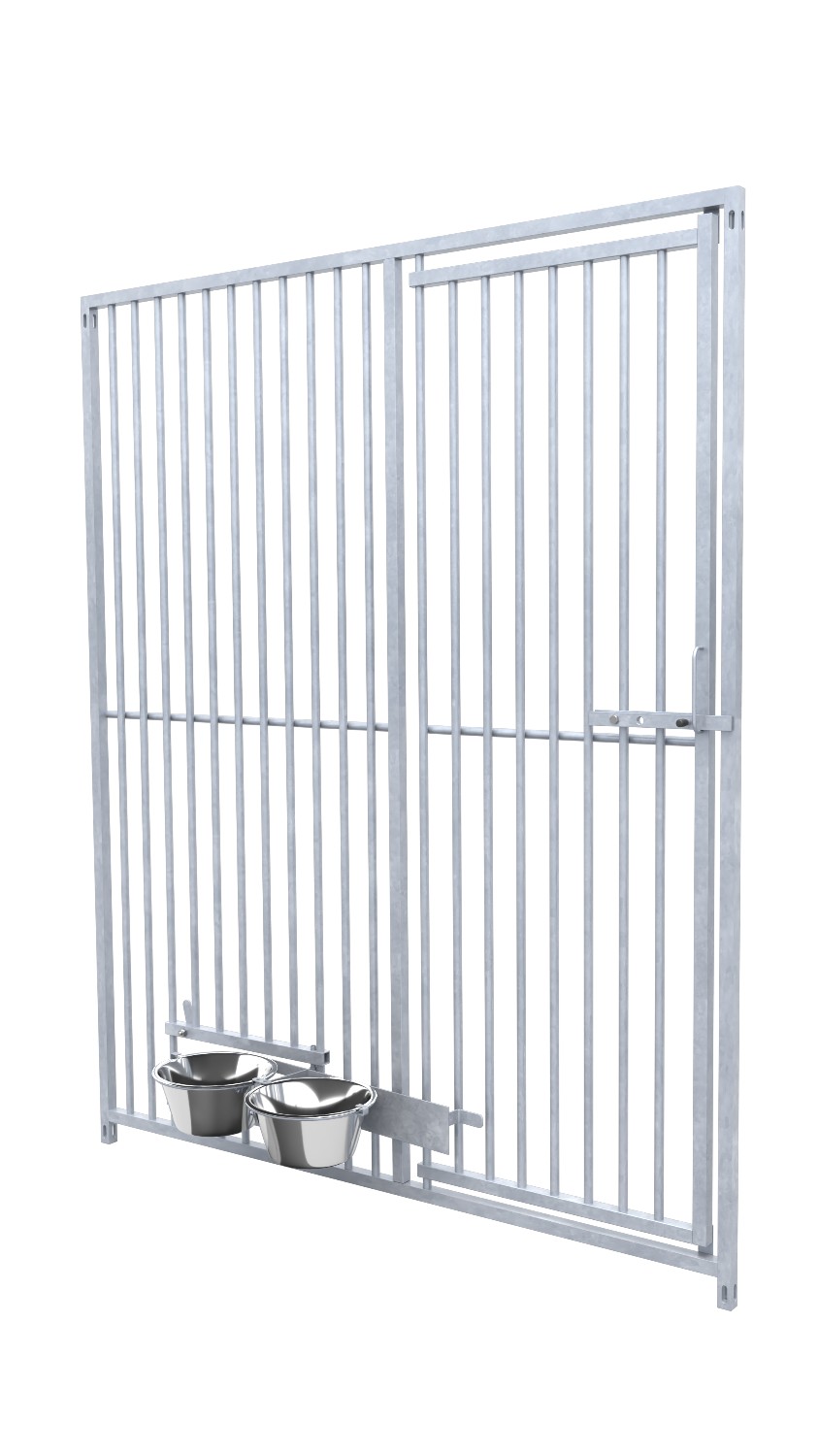Hundezwinger Rohrstabelement Preisstar mit Tür und Futterset, 1,84 x 1,5 m | Rohrabstand 5 cm